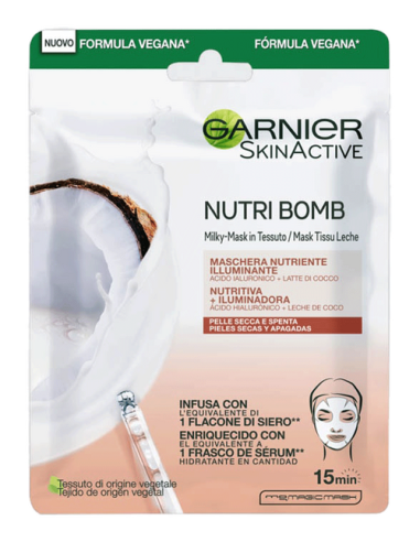 Maschera in Tessuto Latte di Cocco e Acido...