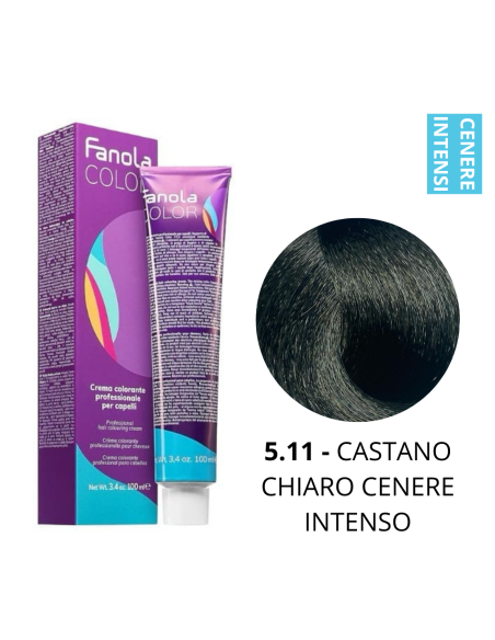 Crema Colorante (5.11 CASTANO CHIARO CENERE INTENSO) - FANOLA
