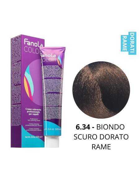 Crema Colorante (6.34 BIONDO SCURO DORATO RAME) - FANOLA