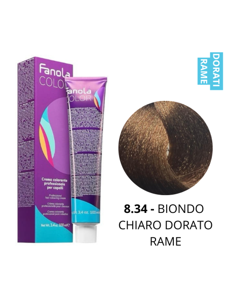 Crema Colorante (8.34 BIONDO CHIARO DORATO RAME) - FANOLA