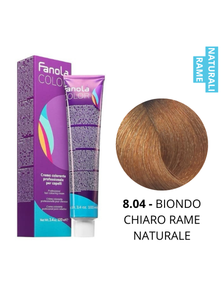 Crema Colorante (8.04 BIONDO CHIARO RAME NATURALE) - FANOLA