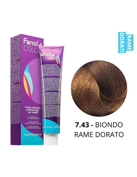 Crema Colorante (7.43 BIONDO RAME DORATO) - FANOLA