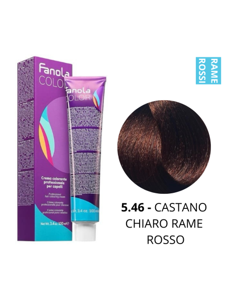 Crema Colorante (5.46 CASTANO CHIARO RAME ROSSO) - FANOLA