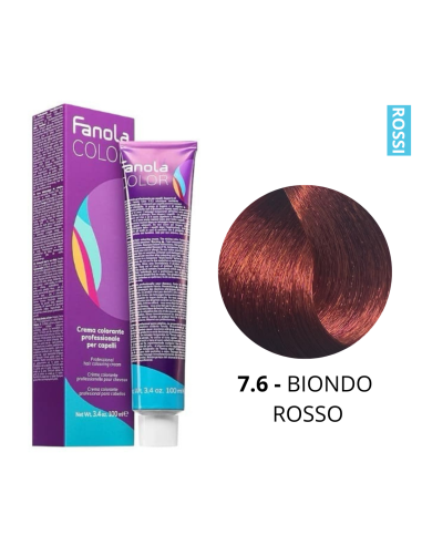 Crema Colorante (7.6 BIONDO ROSSO) - FANOLA