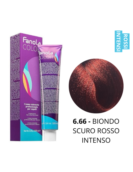 Crema Colorante (6.66 BIONDO SCURO ROSSO INTENSO) - FANOLA