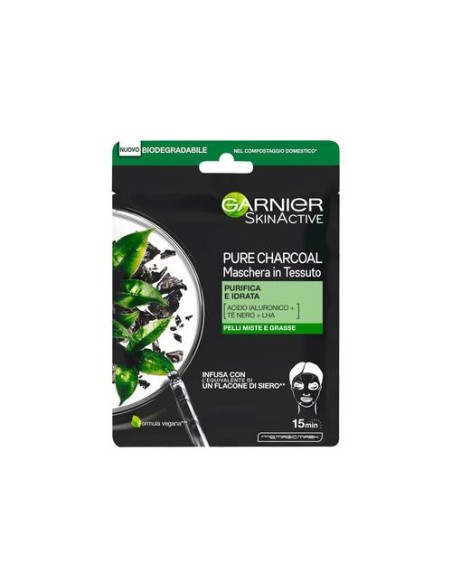 Maschera Nera in Tessuto Pure Charcoal