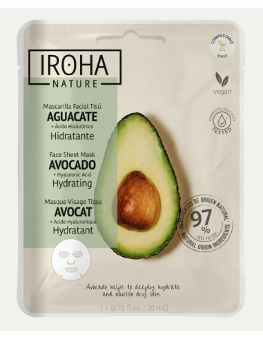Iroha Nature Maschera Viso in Tessuto Idratante...