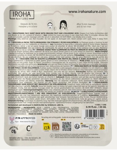 Iroha Nature Maschera Viso in Tessuto...