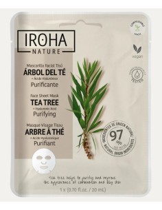 Iroha Nature Maschera Viso in Tessuto Purificante Con Tea...