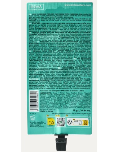 Iroha Nature Maschera Peel Off Pulizia Profonda...