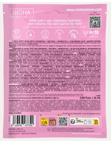 Iroha Nature Maschera Viso in Tessuto...