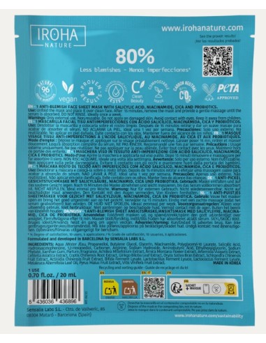 Iroha Nature Maschera Viso in Tessuto...