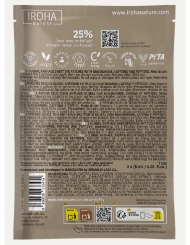 Iroha Nature Patchs Occhi Global Anti-age Con...