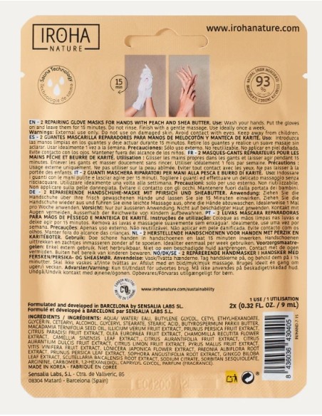 Iroha Nature Maschera Mani Riparatrice Con Pesca