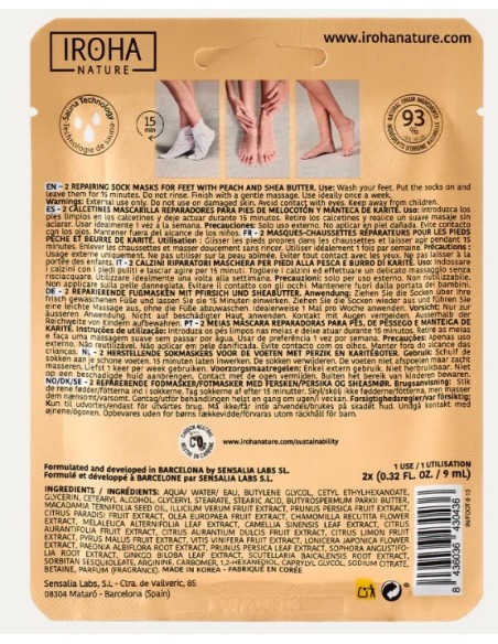 Iroha Nature Maschera Piedi Riparatrice Con Pesca