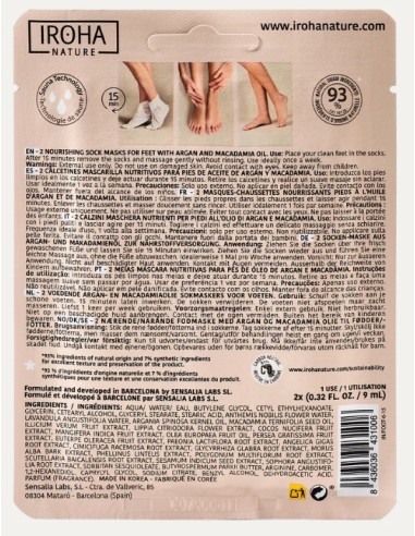 Iroha Nature Maschera Piedi Nutriente Con Argan