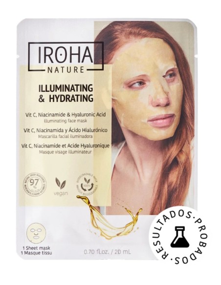 Iroha Nature Maschera Viso in Tessuto Illuminante e Idratante